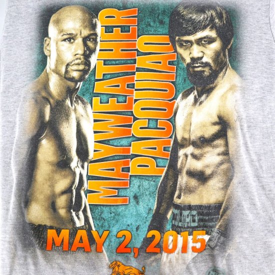 古着 MAY WEATHER VS PACQUIAO メイウェザー パッキャオ ボクシング 2015 プリント Tシャツ / メンズM相当 -  DAIGO'S ONLINE SHOP