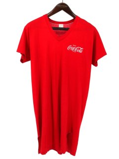  70~80s USA sportswear ݡĥ Coca-cola  ӥơ 󥰥륹ƥå Ⱦµ Vͥå T / L