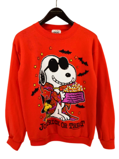  90s USA PEANUTS ԡʥå JOE COOL TRICK OR TREAT Snoopy ̡ԡ Halloween ϥ åȥ / M