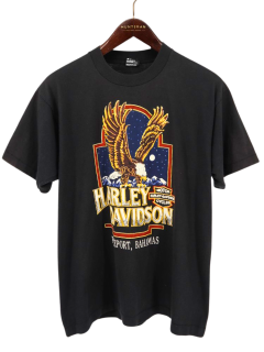  90s USA BEST FRUIT OF THE LOOM ٥ ե롼ĥ֥롼 HARLEY-DAVIDSON ϡ졼ӥåɥ  T / L