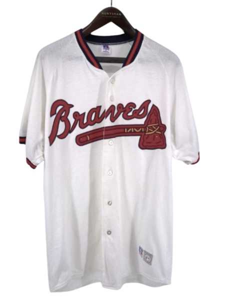  90s USA RUSSELL å MLB Atlanta Braves ॷ ˥ե åȥ ١ܡ륷 / XL