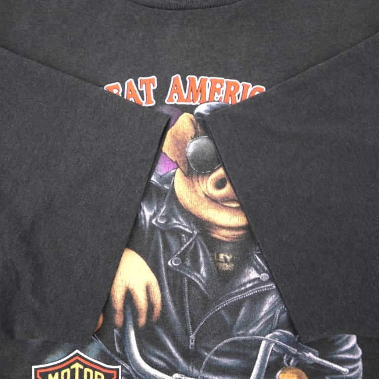 古着 90's USA製 3D EMBLEM HARLEY-DAVIDSON ハーレーダビッドソン 希少 レア ビッグサイズ ピッグプリント Tシャツ  / メンズXXL - DAIGO'S ONLINE SHOP