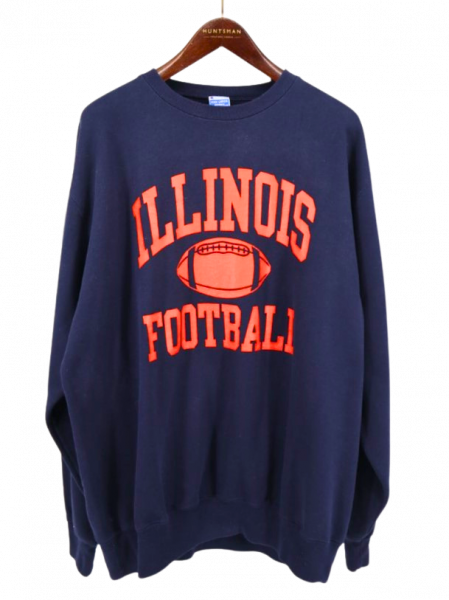  90s USA Champion ԥ ĥ OLD  ӥå ILLINOIS FOOTBALL 3ʥץ åȥ / XXXL