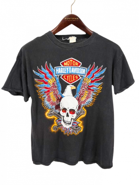  80's HARLEY-DAVIDSON ϡ졼ӥåɥ ӥơ   ֥ Ƚץ 󥰥륹ƥå ѥ T / M