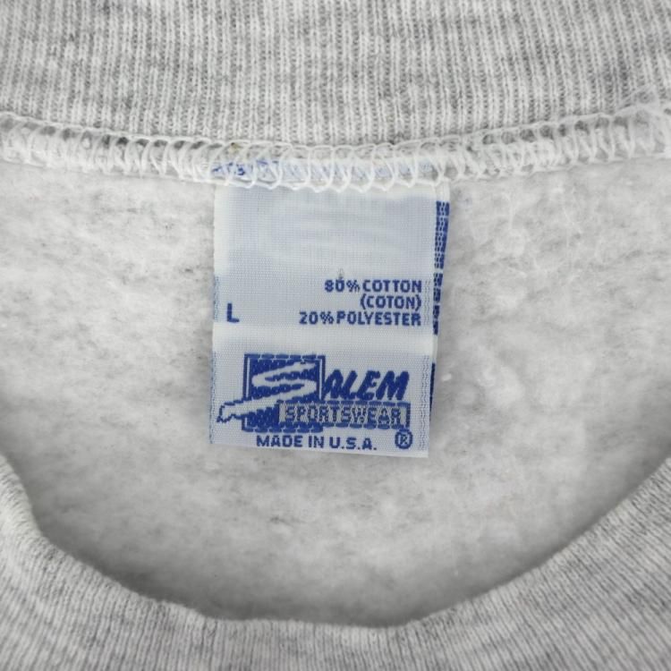90s☆USA製☆【NFL スウェット】パンサーズ ロゴ 杢ホワイト メンズL 90's JERZEES USA製 無地スウェット “DEADSTOCK / GRAY