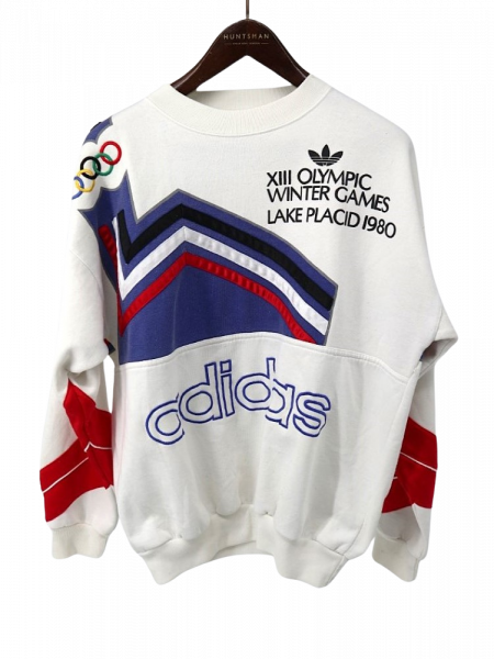  80's adidas ǥ 䥿 OLYMPIC SWEAT ԥå ӥơ  ƥڤؤ ɥȥե åȥȥ졼ʡ / L