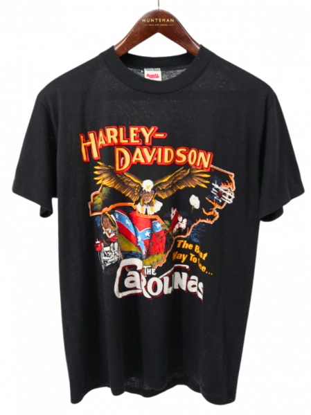  80s USA SPORTS WEAR HARLEY-DAVIDSON ϡ졼ӥåɥ ӥơ ξ̥ץ  Carolina 饤 T / L