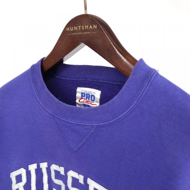 古着 90's USA製 RUSSEL ATHLETIC ラッセル PRO COTTON サテンワッペン ロゴ刺繍 スウェットトレーナー / メンズL  - DAIGO'S ONLINE SHOP