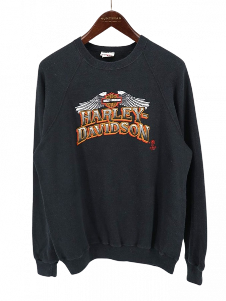  80's USA HARLEY-DAVIDSON ӥơ BASSETT-WALKER Хå  3D EMBLEM ץ åȥ / XL