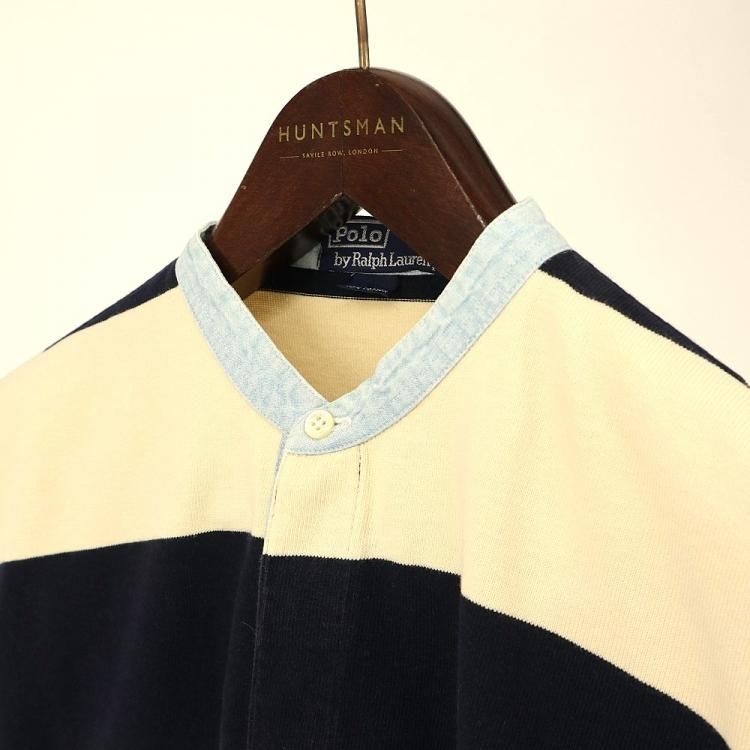ポロラルフローレン　刺繍　バンドカラー　長袖シャツ POLO RALPH LAUREN - 【激レア】ラルフローレン バンドカラー