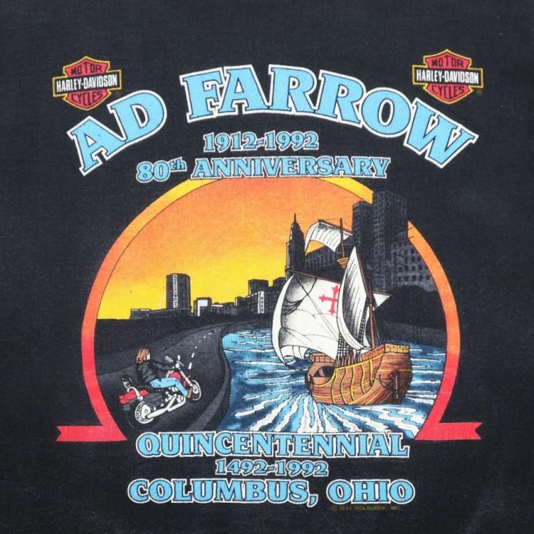 90s ハーレーダビッドソン Tシャツ ポケT イーグル HOLOUBEK製 古着 90's USA製 HOLOUBEK HARLEY DAVIDSON ハーレー
