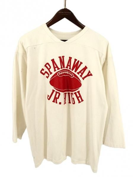 古着 70's~80's ビンテージ UNKNOWN 脇下 ガゼット ヨーク2重 ヘビーウェイト フットボール シャツ/ メンズL相当