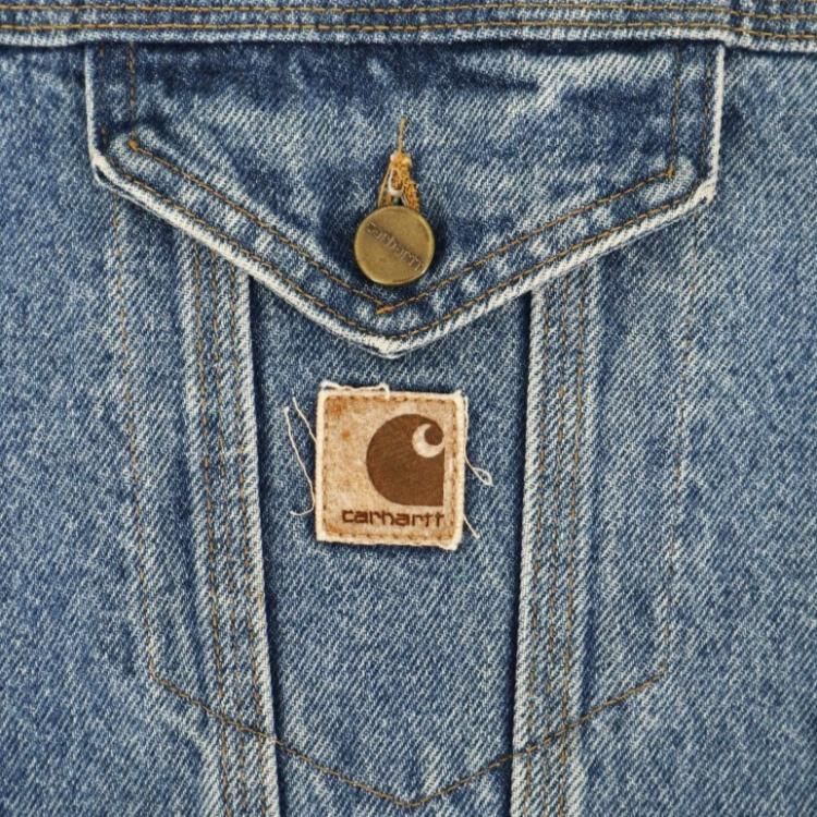 古着 90's USA製 Carhartt カーハート 星タグ JU1998 Gジャン 革