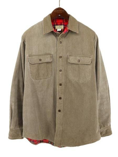 古着 80’s USA製 L.L.Bean エルエルビーン 旧タグ ダブルフェイス コットン フランネルライナー 長袖 デニム シャツ / メンズL