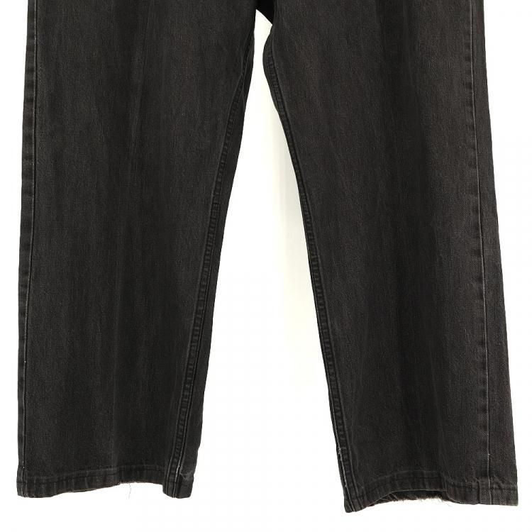 B45【W42】【90s】超極太 pelle pelle 刺繍デニムパンツ 黒 B45【W42】【90s】超極太 pelle pelle 刺繍デニムパンツ 黒