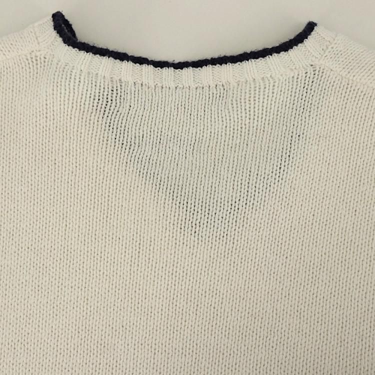 新品未使用　ラルフローレン　ホワイト半袖　コットンセーター 古着 USA製 POLO by RALPH LAUREN ポロ ラルフローレン コットン