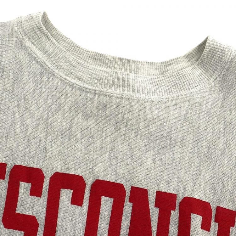 80sチャンピオントリコタグ/刺繍/Wisconsin M リバースウィーブ Champion 80s USA製 Championチャンピオン Wisconsin 刺繍