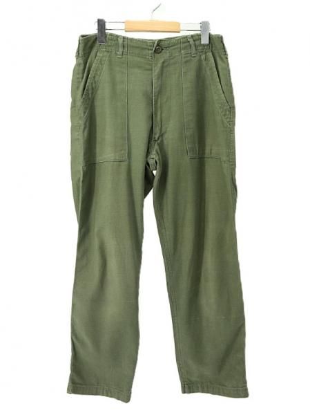 古着 60's ビンテージ 米軍 US ARMY OG-107 Utility pants ユーティリティー WALDESジップフライ ベイカーパンツ / W32 インチ