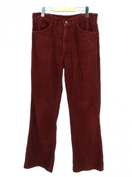 古着 80's LEVI'S リーバイス 646 フレア 赤茶系 コーデュロイ パンツ / W33インチ