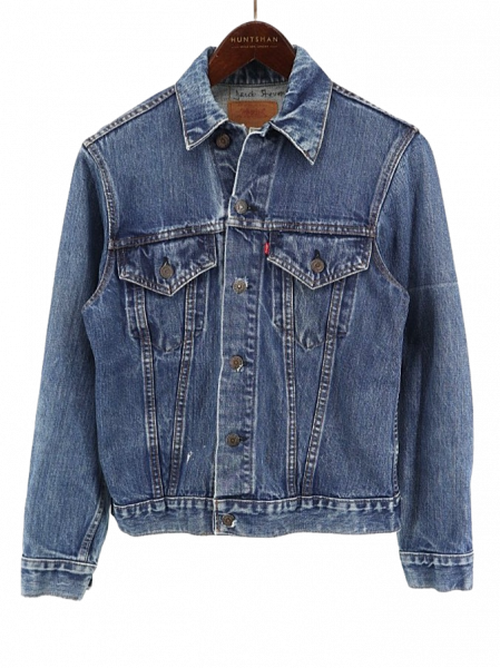 古着 70's ビンテージ Levi's リーバイス 4th 70505 66前期 ケアタグ付き デニム トラッカー ジャケット / メンズ38 M相当