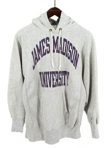 古着 80’s USA製 Champion チャンピオン トリコタグ 染込みプリント JAMES MADISON UNIVERSITY スウェットパーカー / メンズL
