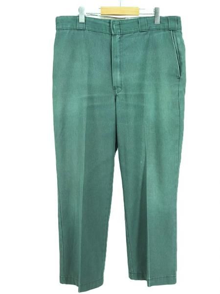 古着 80's USA製 Dickies ディッキーズ チビタグ グリーン ワークパンツ / W38 インチ