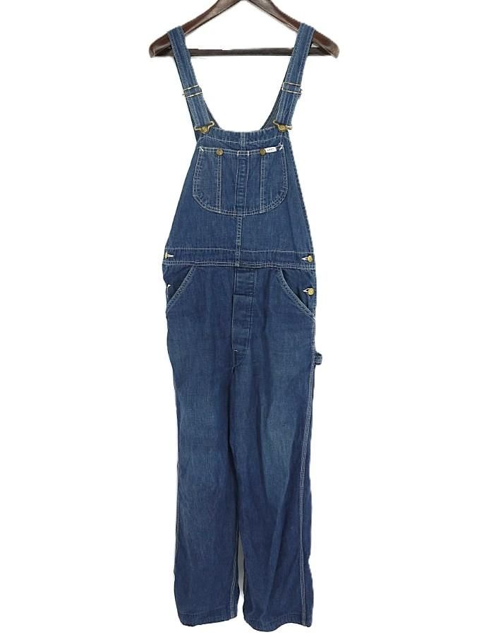 最終値引き！ビンテージ 1970s  Lee  デニム•オーバーオール 古着 70's ビンテージ USA製 Lee リー 縦落ち デニム