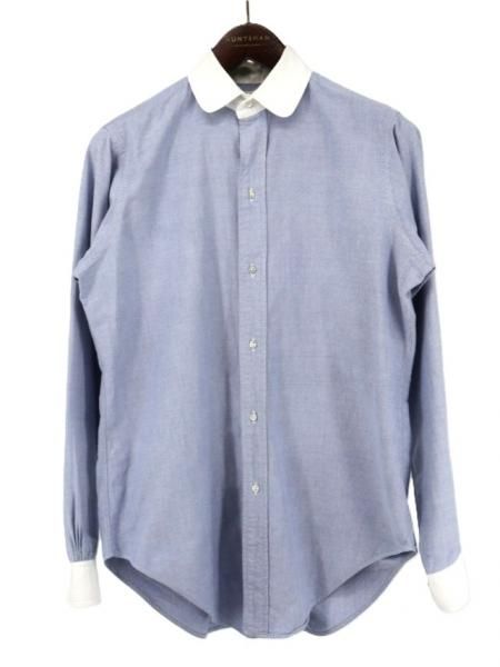 古着 60's ビンテージ Brooks Brothers ブルックスブラザーズ Makers メイカーズ ラウンドカラー クレリック 長袖シャツ / 15 -4 (メンズM相当)