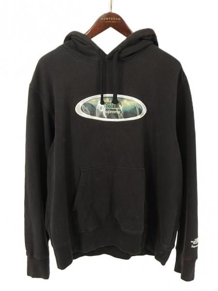 古着 21AW Supreme×THE NORTH FACE シュプリーム×ノースフェイス ブラック レンチキュラー スウェットパーカー / メンズM