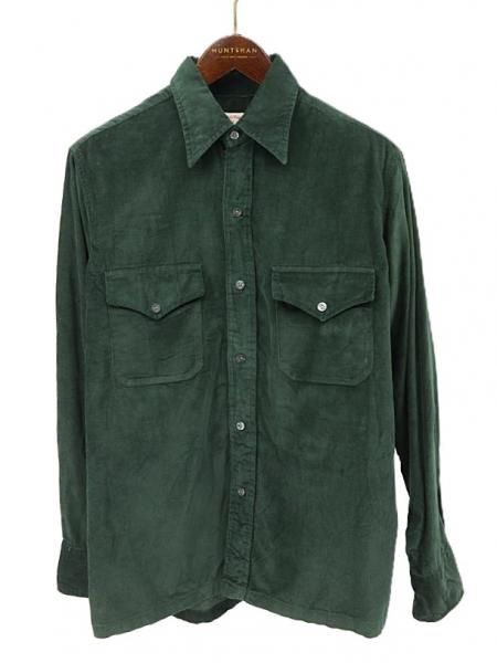 古着 70's~80's ビンテージ BROOKS BROTHERS ブルックスブラザーズ Est.1818 6ボタン ダークグリーン コーデュロイ 長袖シャツ / メンズL