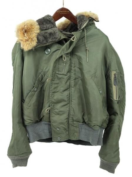 古着 70’s ビンテージ 米軍 U.S.AIR FORCE USAF アメリカ空軍 ミリタリー アルファ社製 N-2B コヨーテファー フライトジャケット / メンズ L