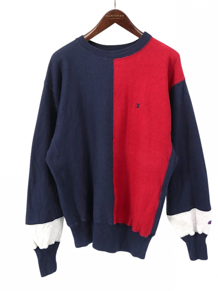  90s USA Champion ԥ REVERSE WEAVE ɽ ޥ顼 SPLIT BODY COLOR BLOCK åȥ / XL