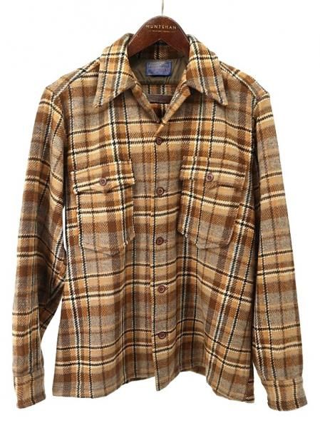 ���� 70's �ӥ�ơ��� USA�� PENDLETON �ڥ�ɥ�ȥ� �֥饦��� �����å� �إӡ��������� ������ ����ĥ��㥱�å� / ���M