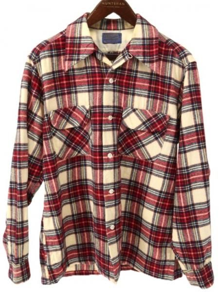 ���� 70's �ӥ�ơ��� USA�� PENDLETON �ڥ�ɥ�ȥ� ���� �롼�ץ��顼 ��������� �����å� ������ �ܡ��ɥ���� Ĺµ����� / ���L