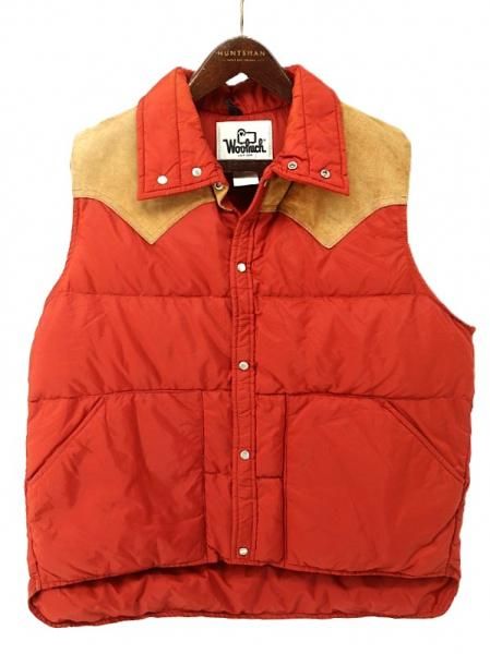 ���� 70's �ӥ�ơ��� Woolrich �������å� �򥿥� �֥饦��� �쥶���衼�� ������٥��� / ���XL