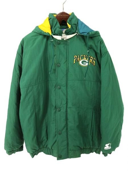 ���� 90's STARTER ���������� NFL���� GREEN BAY PACKERS ����ե� �ѥå����� �ա����դ� ���꡼�� �ʥ����� �ѥե������㥱�å� / ���M