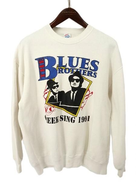 ���� 90's BLUES BROTHERS �֥롼���֥饶���� ξ�̥ץ��� �ࡼ�ӡ� �ۥ磻�� �������åȥ���� / ���XL