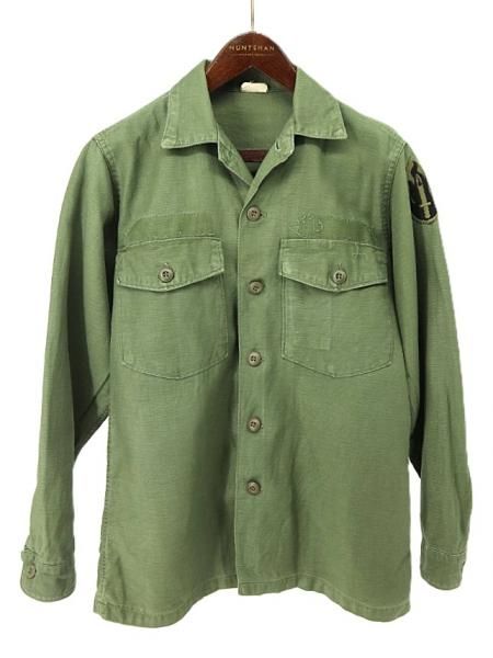 古着 60's ビンテージ 米軍 US ARMY OG107 コットンサテン シャツ袖
