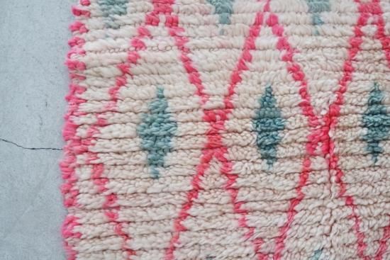 モロッコヴィンテージラグ超大判アジラル　201×258 モロッコ ヴィンテージ アジラル ラグ ネイビー - メルカリ