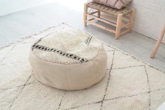 20%off】Vintage Moroccan Pouf / round-A - &MOROCCO モロッコラグの通販