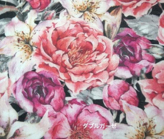 のの☆薔薇と紫陽花 最高級綿100%セミダブル クイーン仕立て直し