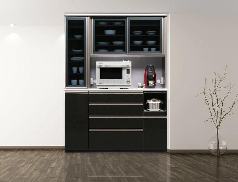 レンジ台 食器棚 ダイニングボード 幅150 奥行50 ハイタイプ 開