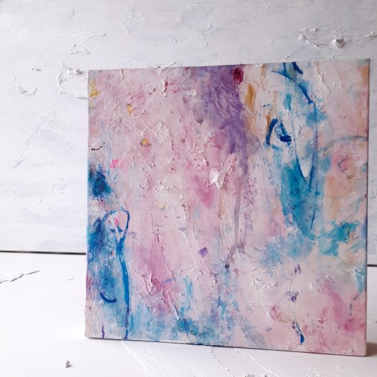 木製パネルアクリル抽象画　　　　　「untitled」 - Artist 紫乃～murasakino～ONLINE SHOP