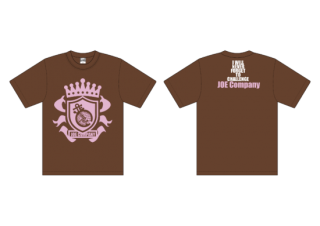 JOE Company Tシャツ　エンブレムタイプ　【ブラウン】【S/M/L】