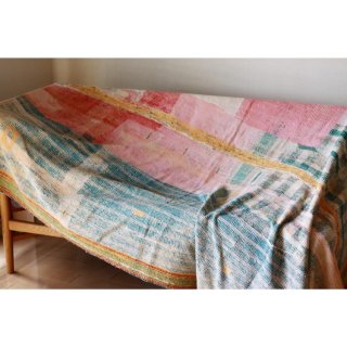 Vintage Kantha Quilt - 中厚地 - - カンタキルト 人気のラリーキルト