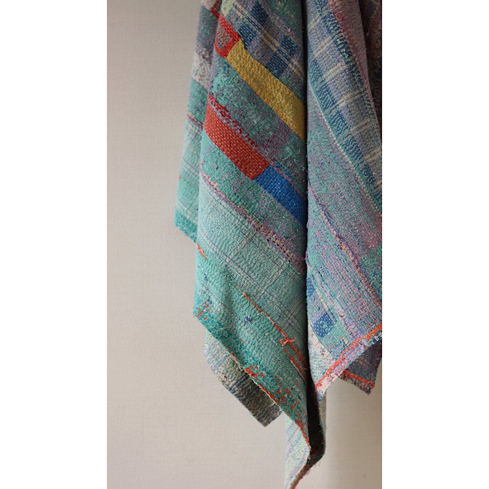 Vintage Kantha Quilt 210×147 - カンタキルト ラリーキルト インド