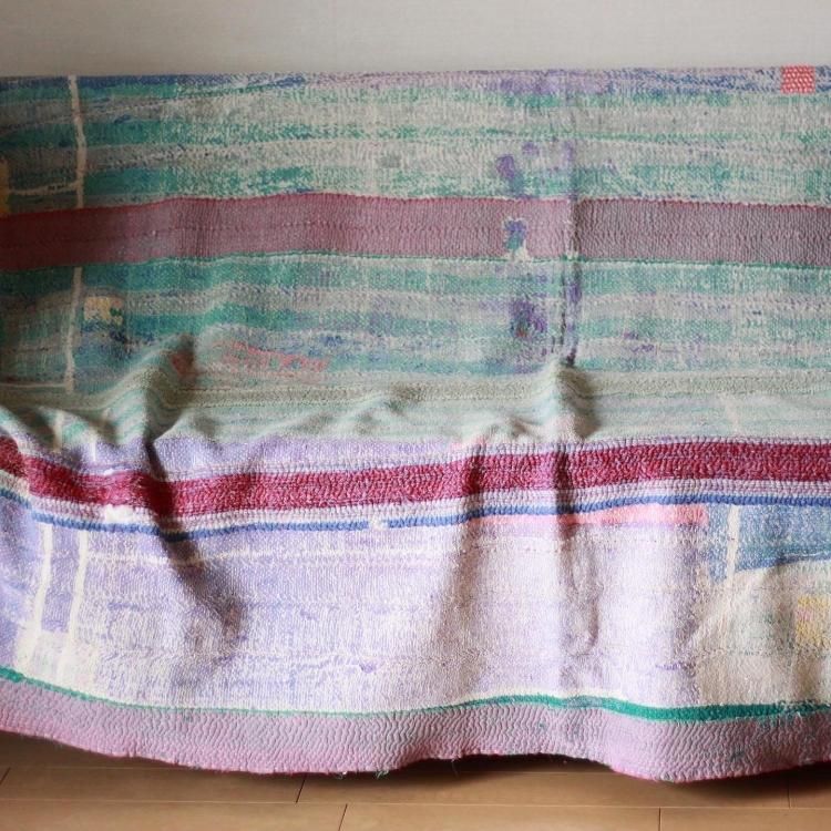 爆売り！ ⌘ kantha quilt ⌘ アンティーク ヴィンテージ カンタキルト