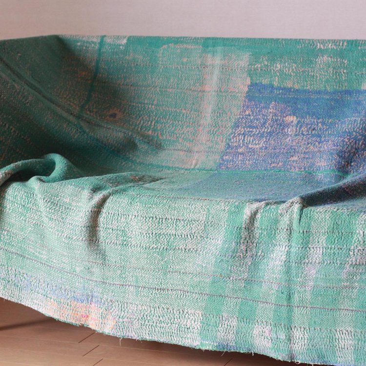 Vintage Kantha Quilt 185×140 - カンタキルト ラリーキルト インド