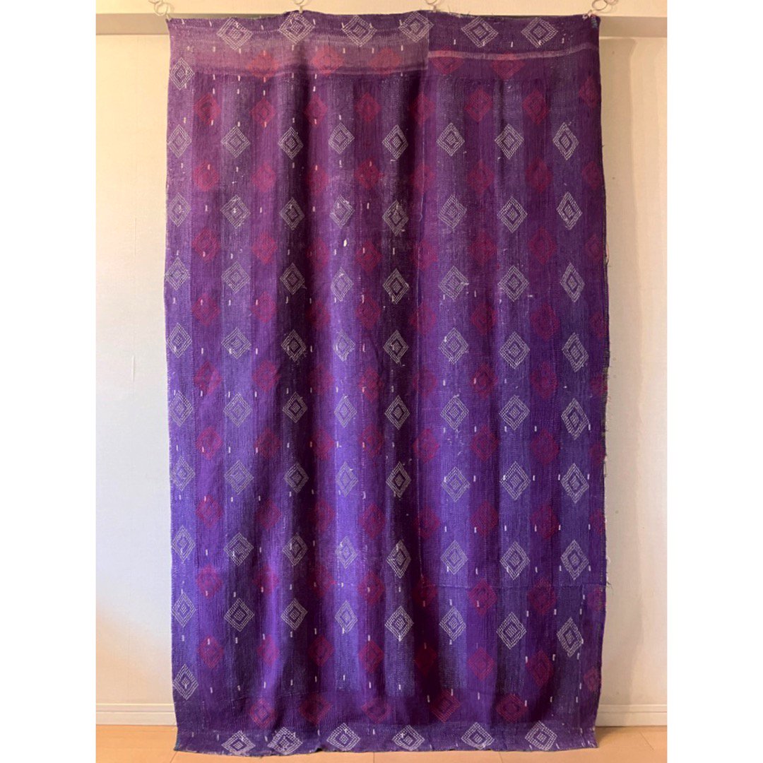 Vintage Kantha Quilt 211×135 - カンタキルト ラリーキルト インド