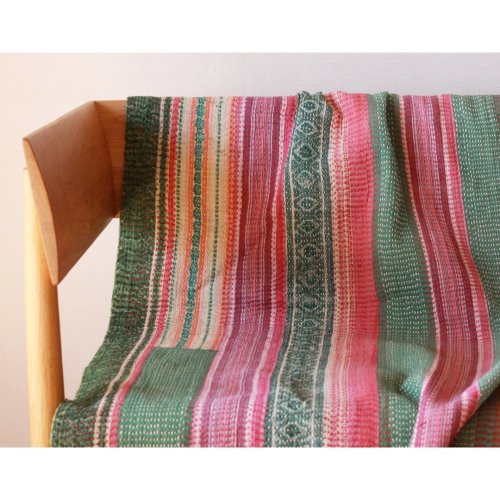 Vintage Kantha Quilt - 中厚地 - - カンタキルト ラリーキルト インド